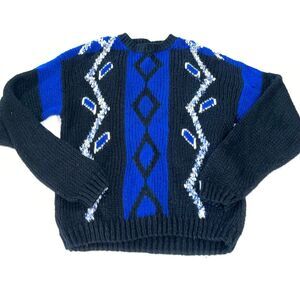 Vintage‎ Le Tigre Knit Sweater Mens XL 80’s Acrylic Cable Knit Textured A49